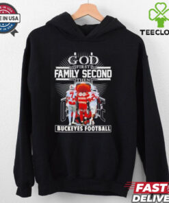 God first family second then Ohio State Buckeyes football signatures shirt