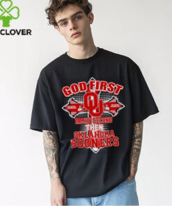 The **God First, Family Second, Then Oklahoma Sooners Shirt** emphasizes the importance of faith and family, followed by the pride of being a fan of the Oklahoma Sooners. This shirt is a great way for fans to express their values and team loyalty in a simple yet meaningful design.