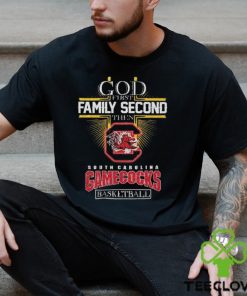 God first family second then South Carolina Gamecocks basketball glitter shirt