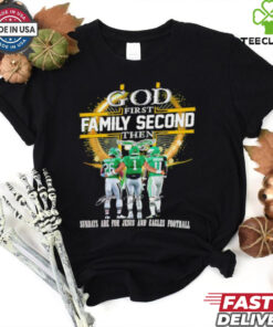 God first family second then Sundays are for Jesus and Eagles football shirt