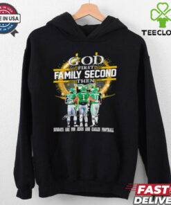 God first family second then Sundays are for Jesus and Eagles football shirt
