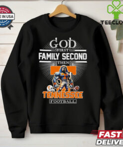 God first family second then Tennessee Volunteers Football mascot shirt