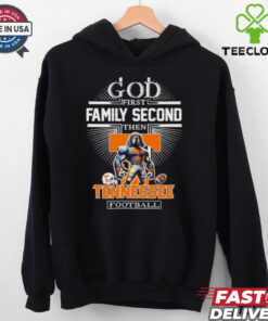 God first family second then Tennessee Volunteers Football mascot shirt