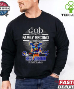 God first family second then West Virginia football mascot shirt
