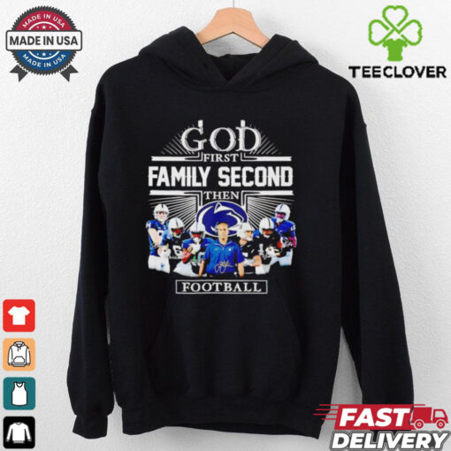 God first family second then football team players shirt