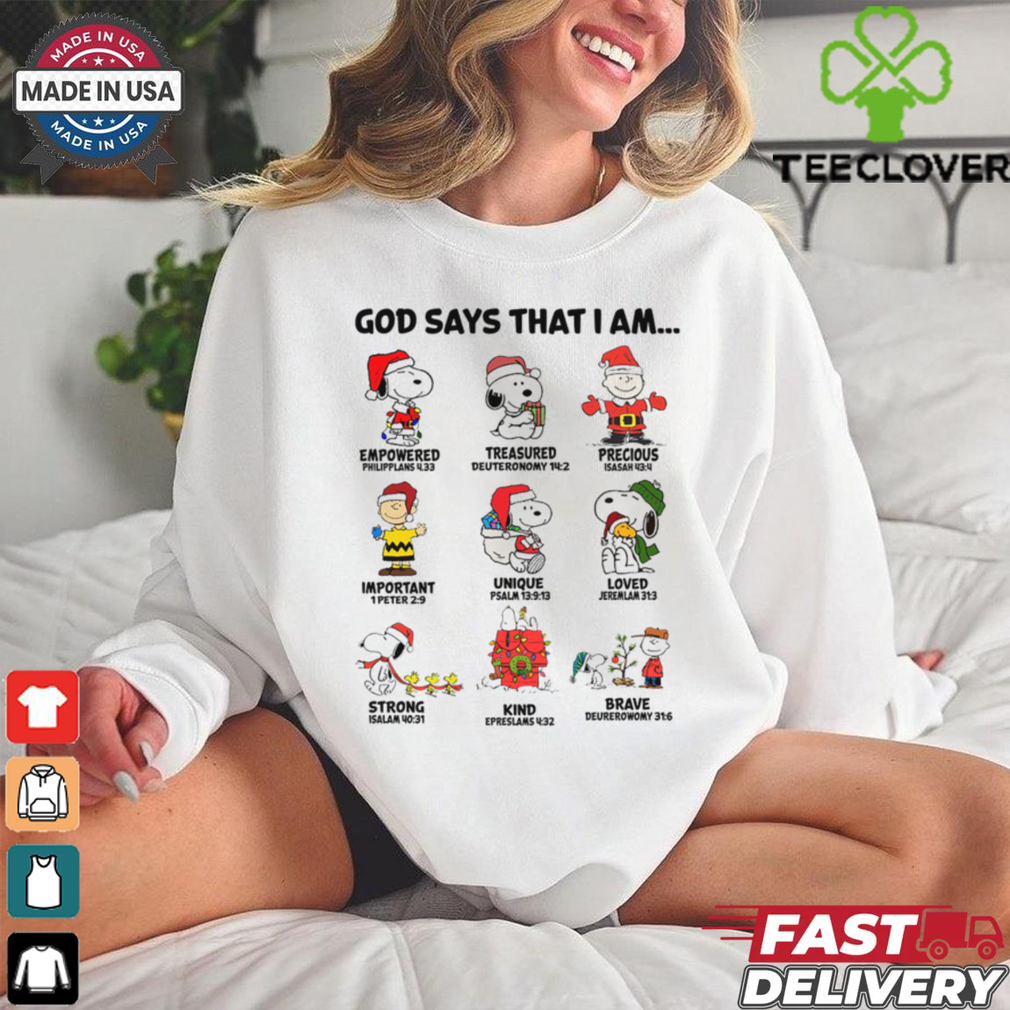 God says that i am snoopy christmas shirt God says that i am snoopy christmas shirt