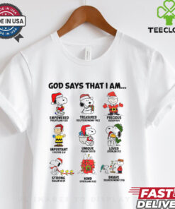 God says that i am snoopy christmas shirt 2 God says that i am snoopy christmas shirt