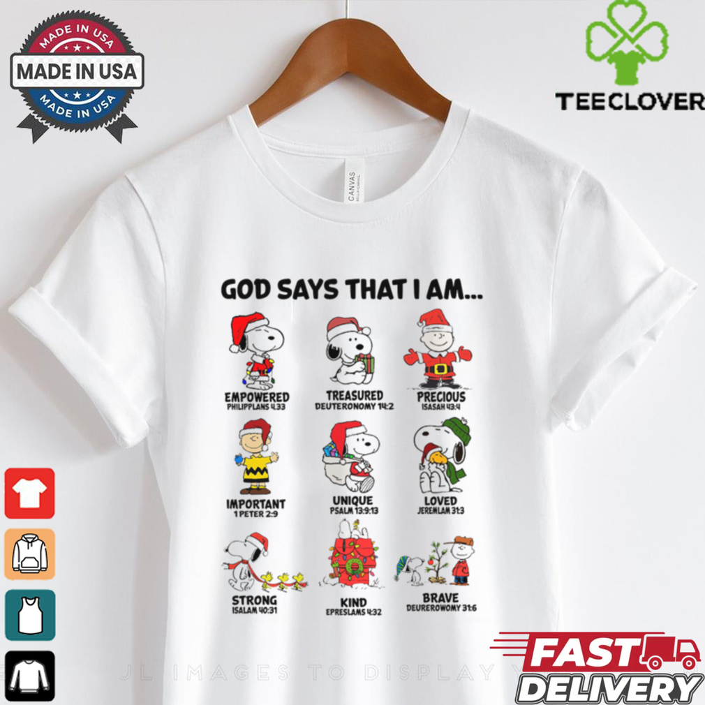 God says that i am snoopy christmas shirt God says that i am snoopy christmas shirt