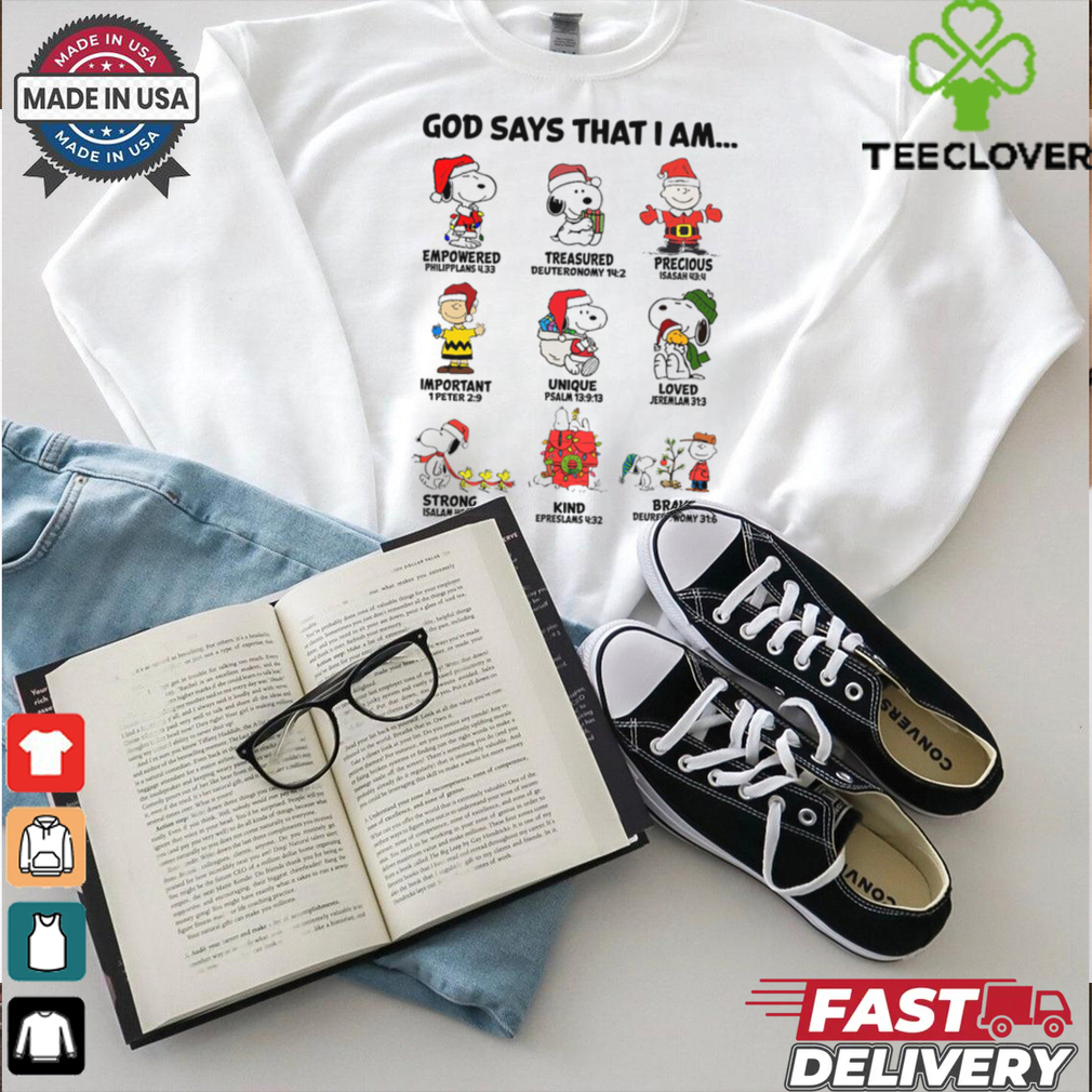 God says that i am snoopy christmas shirt God says that i am snoopy christmas shirt