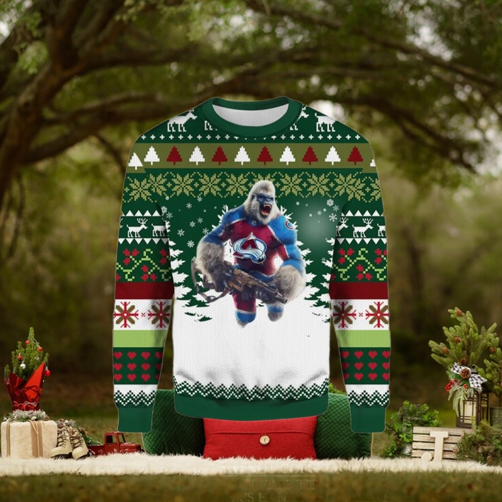 Godzilla Colorade Avalanche For Christmas Gifts 3D Printed Ugly Christmas Sweater Godzilla Colorade Avalanche For Christmas Gifts 3D Printed Ugly Christmas Sweater