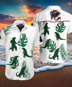 Godzilla Green Leaf Hawaiian Shirt Impressive Gift