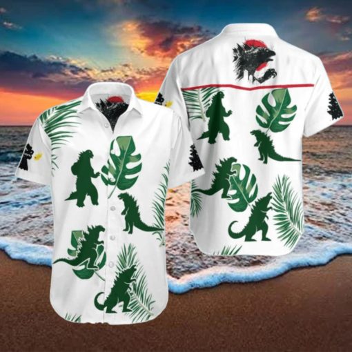 Godzilla Green Leaf Hawaiian Shirt Impressive Gift