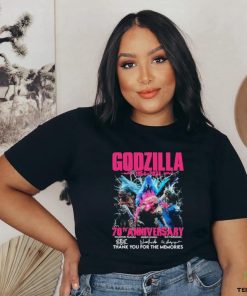 Godzilla Pink 1954 2024 70th Anniversary Thank You For The Memories Signatures Shirt