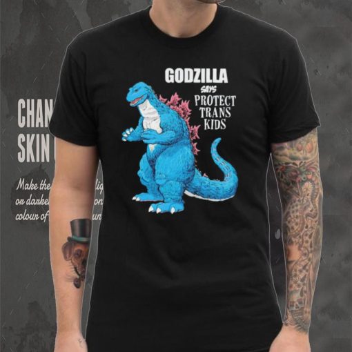 Godzilla says protect trans kids hoodie, sweater, longsleeve, shirt v-neck, t-shirt