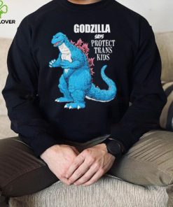 Godzilla says protect trans kids hoodie, sweater, longsleeve, shirt v-neck, t-shirt