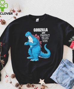 Godzilla says protect trans kids hoodie, sweater, longsleeve, shirt v-neck, t-shirt