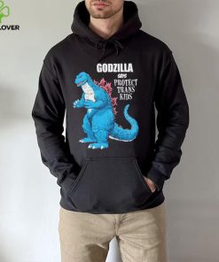 Godzilla says protect trans kids hoodie, sweater, longsleeve, shirt v-neck, t-shirt