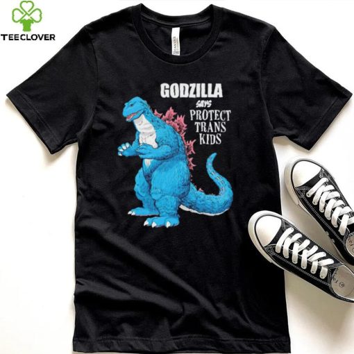 Godzilla says protect trans kids hoodie, sweater, longsleeve, shirt v-neck, t-shirt