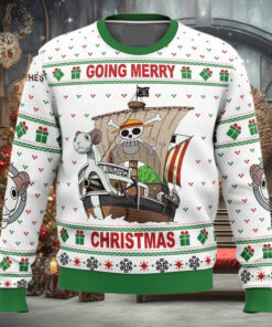Going Merry Christmas OP Pirates Christmas Ugly Wool Knitted Sweater