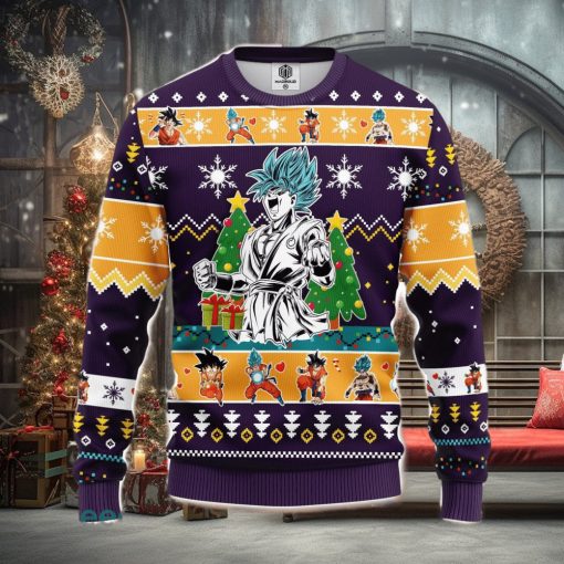 Goku Blue Dragon Ball Ugly Christmas Sweater Amazing Gift Men And Women Christmas Gift