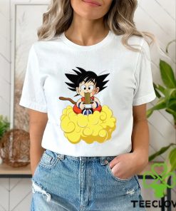 Goku eating noodles T Shirt 1 Goku eating noodles T Shirt