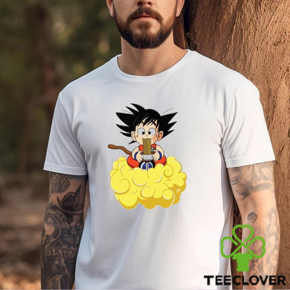 Goku eating noodles T Shirt Goku eating noodles T Shirt