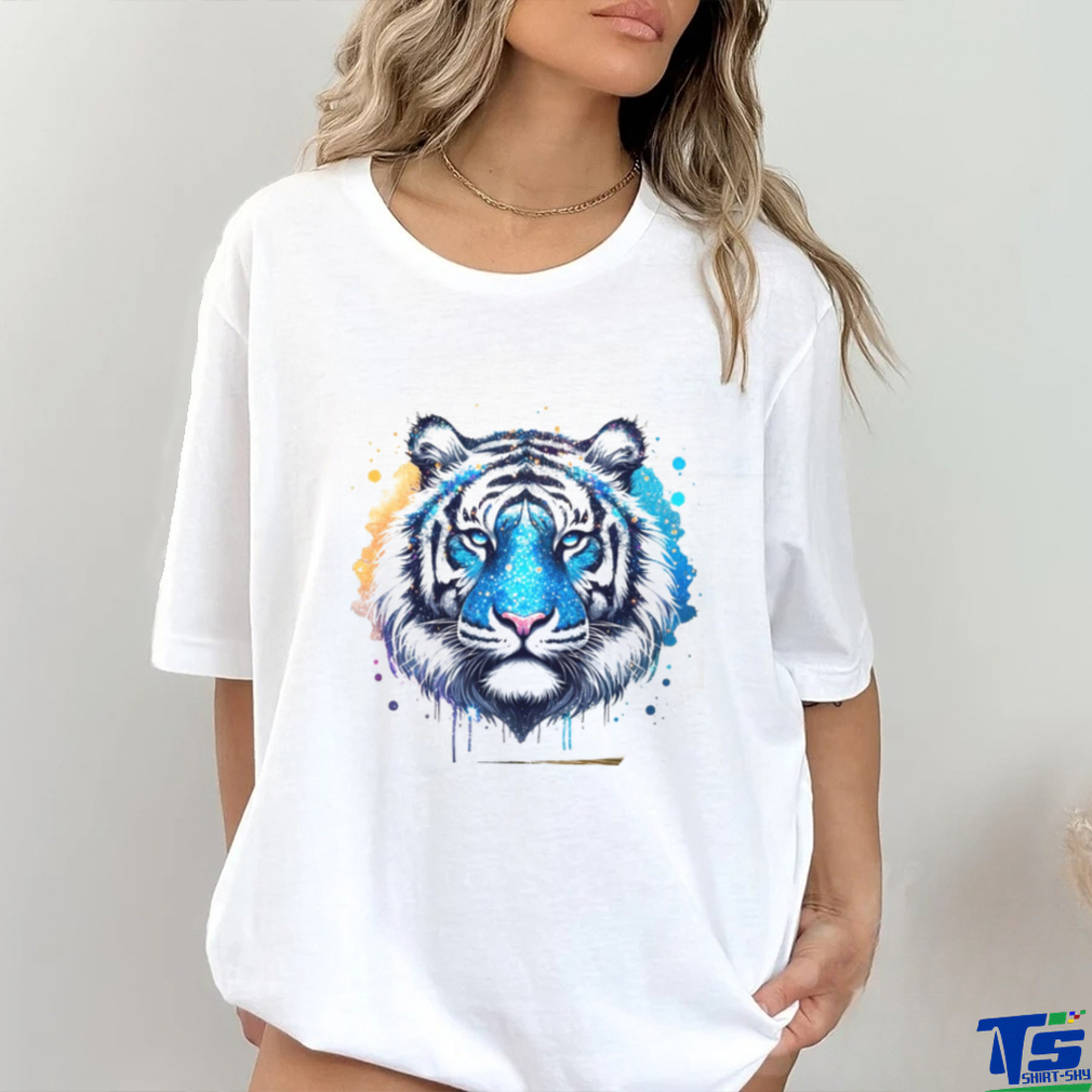 Gold Blue Tiger shirt Gold Blue Tiger shirt