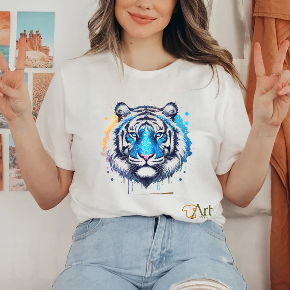 Gold Blue Tiger shirt Gold Blue Tiger shirt