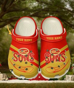 Gold Coast Suns AFL Classic Custom Name Crocs Clogs Shoes