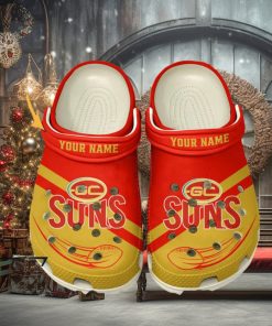 Gold Coast Suns AFL Classic Custom Name Crocs Clogs Shoes