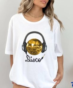 Gold Disco Ball Music Headphones shirt