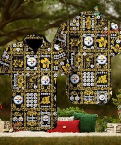 Golden Black Gomoku NFL Pittsburgh Steelers Hawaiian Shirt