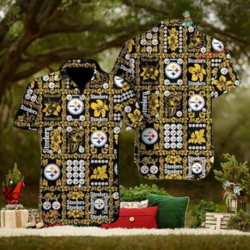 Golden Black Gomoku NFL Pittsburgh Steelers Hawaiian Shirt