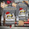 Golden H2 Hummer Logo Santa Hat Car Truck And Motorcycle Knitted Christmas Sweater