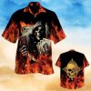 Golden Poker Skull Hawaiian Shirt