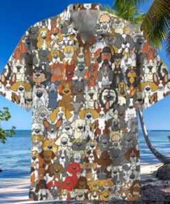 Golden Retriever Colorful Nice Design Unisex Hawaiian Shirt