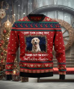 Golden Retriever DNA Ugly Christmas Sweater Gift Men Women