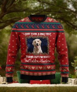 Golden Retriever DNA Ugly Christmas Sweater Gift Men Women
