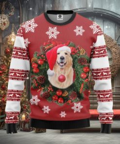 Golden Retriever Dog Custom Ugly Christmas Sweater 3D Merry Christmas Knitting Idea For Men And Women