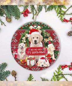 Golden Retriever Ho Ho Ho It’s Santa Paws Ornament Best Christmas Tree Toppers Xmas House Decor