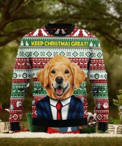 Golden Retriever Keep Christmas Great Ugly Christmas Sweater