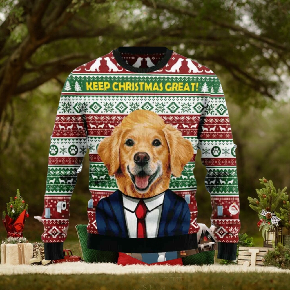 Golden Retriever Keep Christmas Great Ugly Christmas Sweater