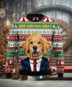 Golden Retriever Keep Christmas Great Ugly Christmas Sweater