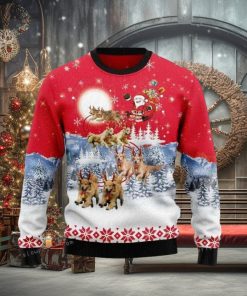 Golden Retriever Santa Claus Ugly Sweater