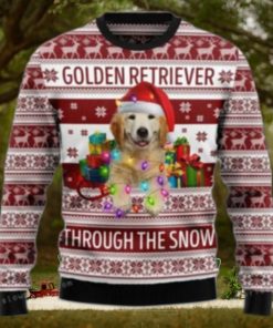 Golden Retriever Through The Snow Ugly Sweater
