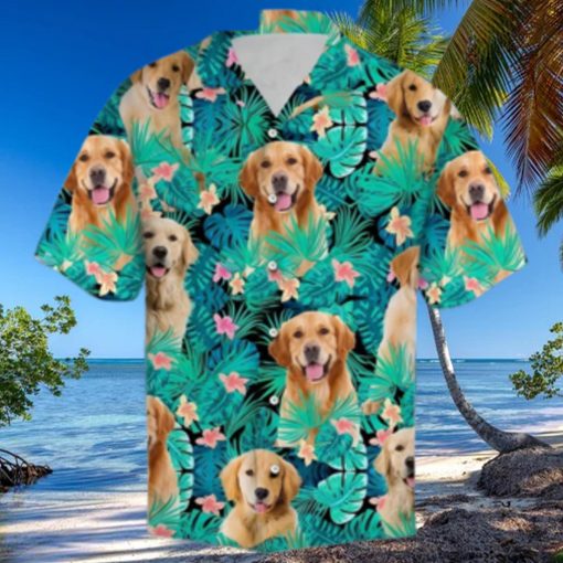 Golden Retriever Tropical Hawaiian Shirt