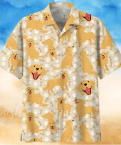 Golden Retriever Yellow High Quality Unisex Hawaiian Shirt