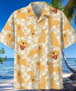 Golden Retriever Yellow High Quality Unisex Hawaiian Shirt