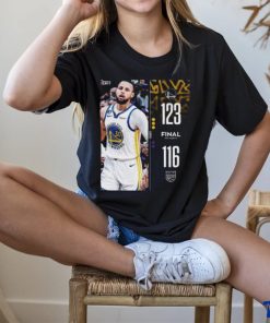Golden State Warriors 123 – 116 Kings 2023 NBA Playoffs matchup final score shirt