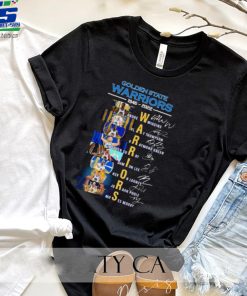 Golden State Warriors 1946 2022 NBA Finals Champions Signatures New Design T Shirt